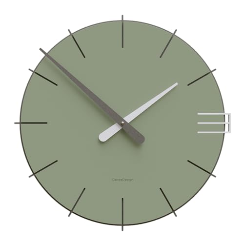 CalleaDesign - Wanduhr Mike 42x42 [Salbeigrün, Quarzgrau, Weiß] von CalleaDesign