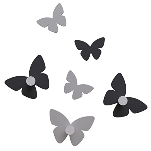 Calleadesign Milioni di farfalle Kleiderhaken in Schmetterlingsform schwarz von CalleaDesign