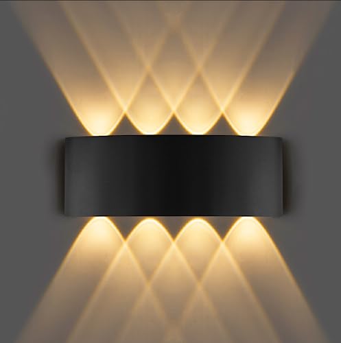Wandleuchte innen & aussen, 8W LED Wandlampe IP65 Wasserdicht Aussenlampe Außenleuchte 3000K Warmweiß Nachtlicht Aluminium Lampe für Wohnzimmer Schlafzimmer Badezimmer Treppen Garten Garage von Callenbach