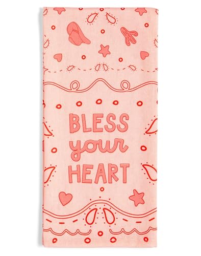 Callie Danielle Bless Your Heart Geschirrtuch, Western-Flair-Design, Küchenhandtücher, 48,3 x 71,1 cm, Baumwoll-Leinen-Mischgewebe, Geschirrtücher für Küche, Texas-Souvenirs von Callie Danielle