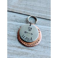 Hand Gestempelt Kupfer Pet Id Tag, Personalisierte Gestapelte Scheiben Hand Gestempelt Kupfer Pet Id Tag, Personalisierte Gestapelte Scheiben von CallieMaeCrafts