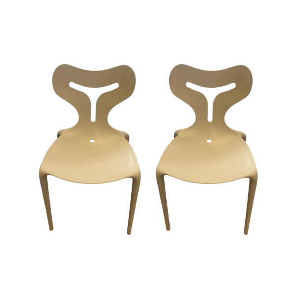 2er-Set Area 51 Stühle aus Polypropylen (weiß), Calligaris von Calligaris