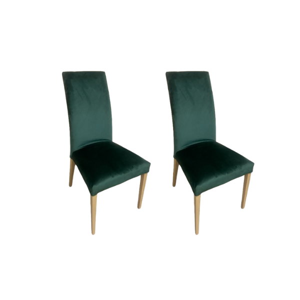 2er-Set gepolsterte Esszimmerstühle mit hohem Rücken Mediterran (grün), Calligaris von Calligaris