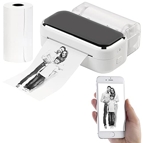Callstel Fotodrucker: Mobiler XL Akku-Foto-Thermodrucker, Android, iOS, Bluetooth, App, 80mm (Multifunktionsdrucker, Drucker klein, Sofortbildkamera) von Callstel
