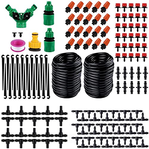 CalmGeek Bewässerungsschlauch Nebelkühlung Automatisches Bewässerungssystem Tropfbewässerungssystem Gartenpflanze Automatisches Bewässerungsschlauch-Kit (10M), (EU-RLADS-14) von CalmGeek