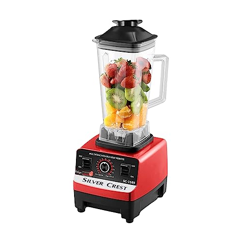 CalmGeek Stand Mixer,Multifunktionaler Mixer für Smoothie-Milchshake-Entsafter Eiszerkleinerer Elektrische Getreidemühle 4500W 15 Rotationsgeschwindigkeiten,Roter EU-Stecker von CalmGeek