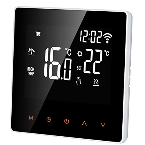 CalmGeek Thermostat Heizung Smart Wi-Fi Thermostat Digitale Temperaturregler APP Control LCD Display Touchscreen Woche Elektrische Fußbodenheizung Thermostat für Home School Office Hotel von CalmGeek