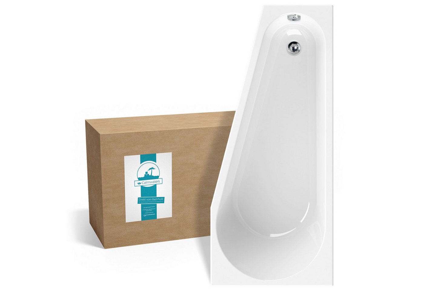 Calmwaters Badewanne Essential Small, Weiß, 160 x 70 cm, Acryl, Raumsparbadewanne, 02SL3328 Calmwaters Badewanne Essential Small, Weiß, 160 x 70 cm, Acryl, Raumsparbadewanne, 02SL3328 von Calmwaters