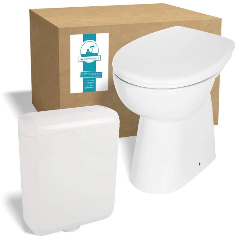Calmwaters Stand-WC Elements Wellness 7cm Erhöht Spülrandlos Weiß Set WC-Sitz Spülkasten 99000187 Calmwaters Stand-WC Elements Wellness 7cm Erhöht Spülrandlos Weiß Set WC-Sitz Spülkasten 99000187 von Calmwaters
