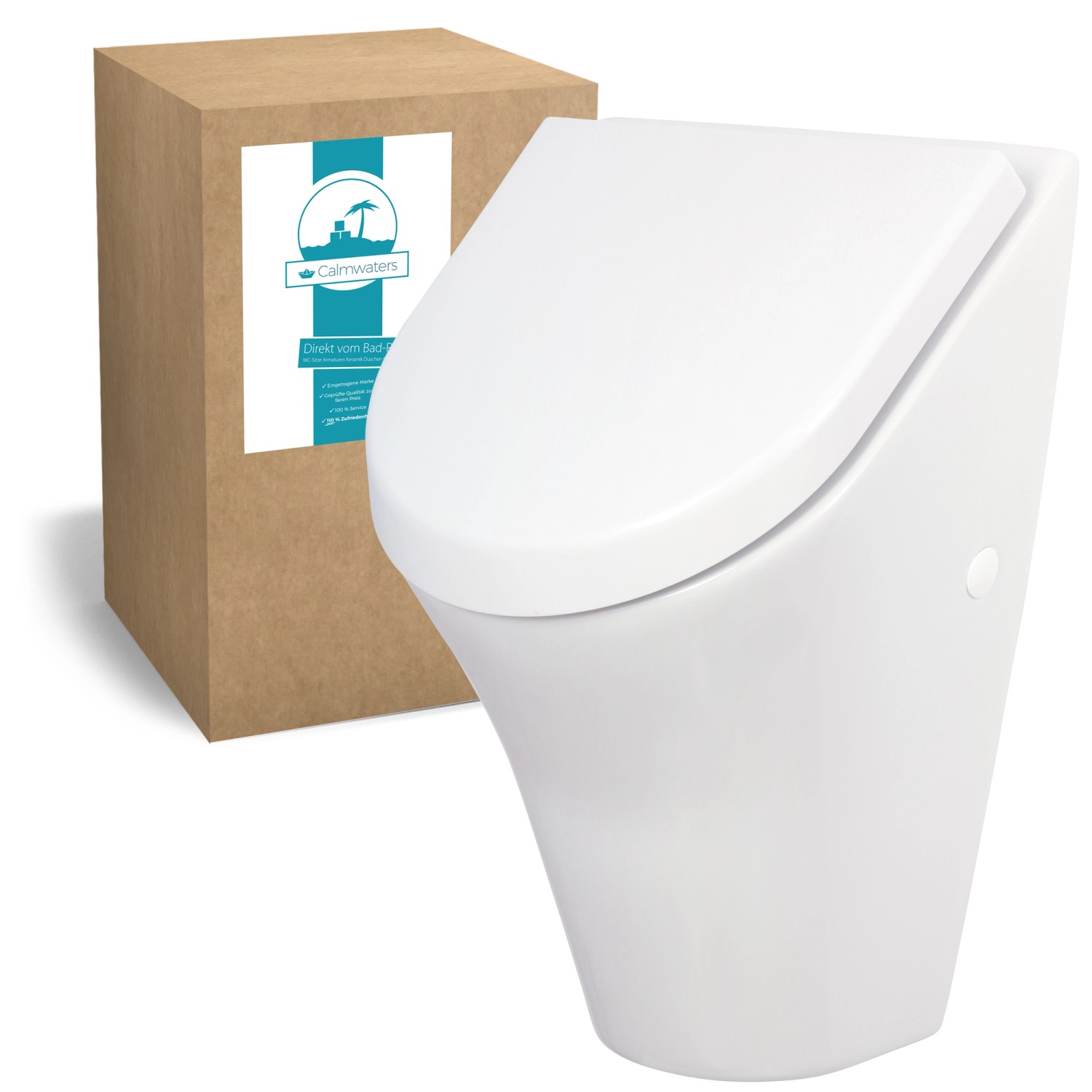 Calmwaters Urinal-Set Deckel Absenkautomatik Zulauf & Abgang Hinten 46CL6206 von Calmwaters