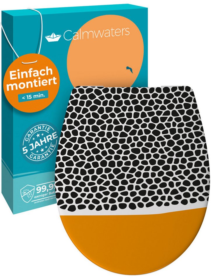 Calmwaters WC-Sitz Motiv Original, Motiv Animal Print, Made in EU, Absenkautomatik, Abnehmbar, 26LP6210 von Calmwaters