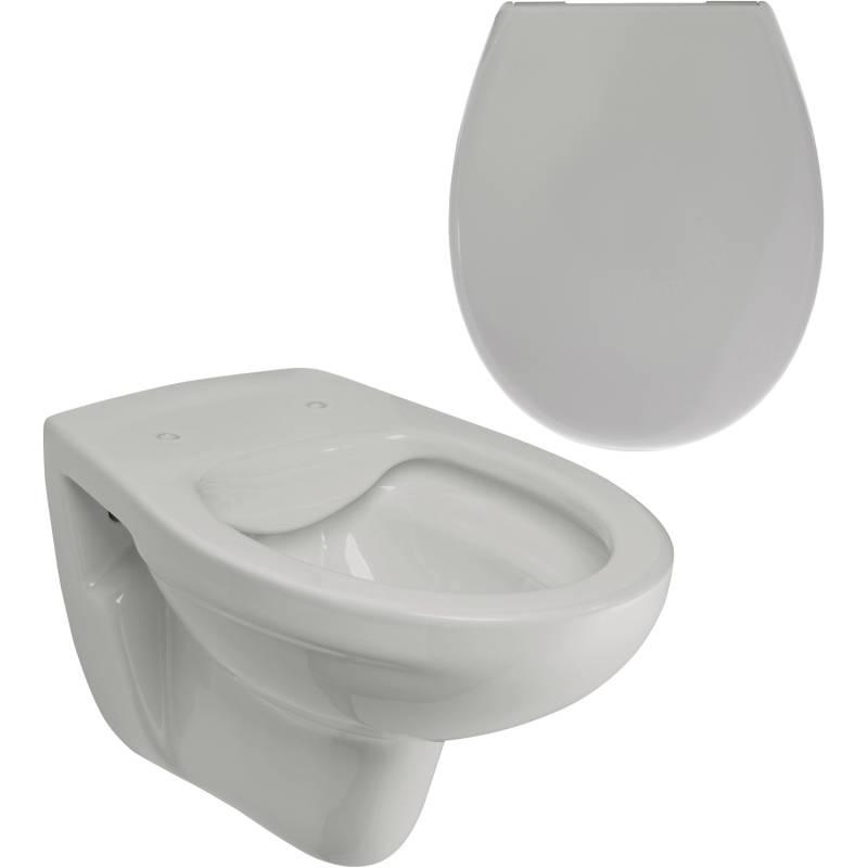 Calmwaters Wand-WC Spülrandlos Tiefspüler Set WC-Sitz Absenkautomatik Manhattan-Grau 99000191 Calmwaters Wand-WC Spülrandlos Tiefspüler Set WC-Sitz Absenkautomatik Manhattan-Grau 99000191 von Calmwaters