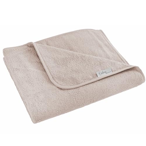 CalmyBEACH Frottee Strandtuch XXL 120x200cm - Badetuch groß 100% Baumwolle Handtuch Badehandtuch Strandhandtuch Strandlaken Beach Towel Frottier Decke (120 x 200cm, Beige) von CalmyBEACH