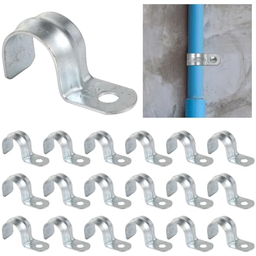 100 Stück 1,27 cm Rohrgurte, rostfreies, verzinktes Metall, robuste Sattelklemme, Einzelmontageloch P-Typ-Rohrschelle für Rohrmontage, stabile Unterstützung 100 Stück 1,27 cm Rohrgurte, rostfreies, verzinktes Metall, robuste Sattelklemme, Einzelmontageloch P-Typ-Rohrschelle für Rohrmontage, stabile Unterstützung von Calolin