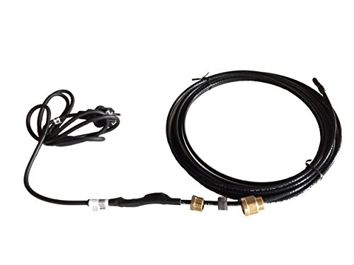 Extherm selbstregulierendes Heizkabel 10 W/m mit Dichtung für Innen-Rohrbegleitheizung - komplett vorkonfektioniert mit Schuko-Stecker, in Trinkwasserleitungen einsetzbar 4m von Calorique