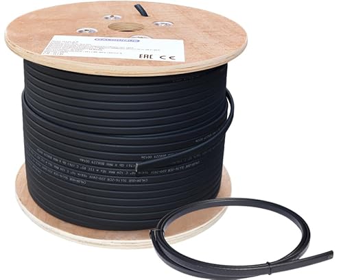 Selbstregulierendes Heizkabel SLL - 40W/m - zum Schutz vor Frostschäden bei Dachrinnen und im Außenbereich - Rohrbegleitheizung - Frostfreier Betrieb von PV-Modulen - Meterware von Calorique