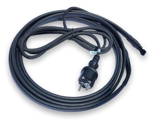 Vorgefertigtes selbstregulierendes Heizkabel CALORIQUE HTM 10W/m zum Schutz vor Frostschäden an Wasserleitungen - Rohrbegleitheizung - Konfektioniert mit Schuko Stecker - 4m von Calorique