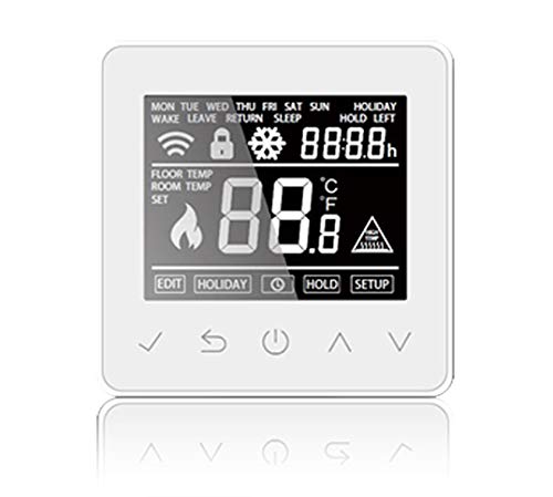 WLAN-Thermostat ThermoLife ET61W - Digitales Raumthermostat programmierbar mit Internem Temperatursensor und Bodenfühler - Heizungssteuerung für Fußbodenheizung. 16A von Calorique
