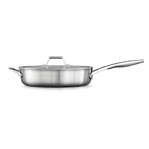 Calphalon Sautepfanne mit Deckel, 5 Qt, silber von Calphalon