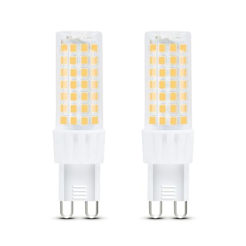 Calugy 2er Pack LED Ceremic Stiftsockellampe G9 6W ersetzt 60W, neutralweiß 4000K 600lm nicht dimmbar | LED Stiftsockellampe | LED G9 | G9 Stiftsockellampe von Calugy