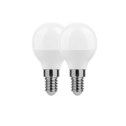 Calugy 2er Pack LED MiniGlobe G45 6-45 Watt E14 600 Lumen 860 Tageslicht nicht dimmbar - LED Lampe - Tropfen - LED Glühbirne - E27 Leuchtmittel - LED Birne - LED Glühlampe - LED Bulb von Calugy