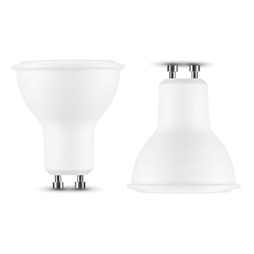 Calugy 2er Pack SMD LED Spot Alu-Plastic PAR16 GU10 6W ersetzt 42W, neutralweiß 4000K 550lm nicht dimmbar | LED Spot | LED GU10 | GU10 Reflektor von Calugy