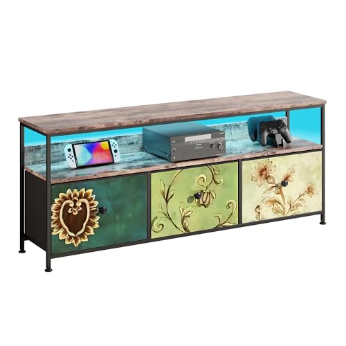 Caluself 137cm TV-Schrank-Farbmuster aus Tigerfell + Farbtuchzeichnung von Caluself