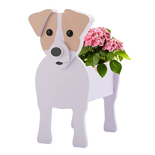 Caluself Blumentopf Hund, Hunde-Pflanztöpfe,Pflanztöpfe Mit Drainage, 3D Blumentopf In Tierform, Gartentöpfe Für Innen/außengarten von Caluself