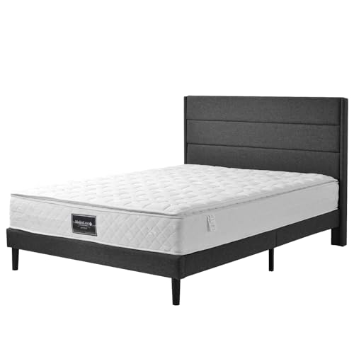 Caluself Federkernmatratze, Taschenfederker mit guter Stützkraft, versteppter Mikrofaserbezug-Topping, komfortabel für Schlafzimmer von Caluself