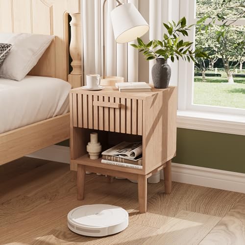 Caluself Nachttisch 2-teiliges Set – Nachttisch, Kleiner Tisch, Nachttischschrank für Schlafzimmer oder Wohnzimmer – aus Holz von Caluself