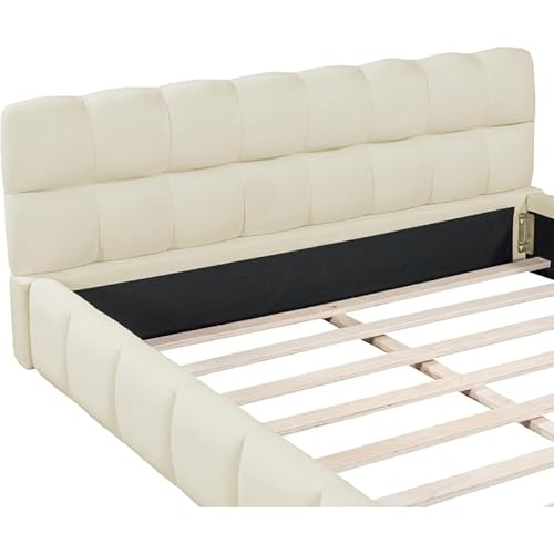 Caluself lit YCZ Double rembourré, Double Avec sommier à Lattes, plat Avec Bordure rembourrée et dossier Doux, de Chambre à Coucher élégant et élégant Pour adultes. dcaz.5bH3bK Caluself lit YCZ Double rembourré, Double Avec sommier à Lattes, plat Avec Bordure rembourrée et dossier Doux, de Chambre à Coucher élégant et élégant Pour adultes. dcaz.5bH3bK von Caluself