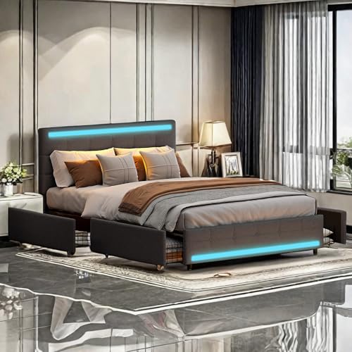 lit Doppelbett,Polsterbett x, LED-Bettgestell mit 2 USB-Ladestationen,Stauraumbett mit 4 Schubladen und Lattenrost, Kopfteil,Jugendbett,Leinenstoff,gepolstertes Plattformbett rtyd dw.5tH4nC.2jB7vN lit Doppelbett,Polsterbett x, LED-Bettgestell mit 2 USB-Ladestationen,Stauraumbett mit 4 Schubladen und Lattenrost, Kopfteil,Jugendbett,Leinenstoff,gepolstertes Plattformbett rtyd dw.5tH4nC.2jB7vN von Caluself
