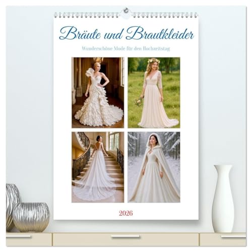 Bräute und Brautkleider (hochwertiger Premium Wandkalender 2026 DIN A2 hoch), Kunstdruck in Hochglanz: Der Traum vom unvergesslichen Brautkleid (CALVENDO Menschen) von Calvendo