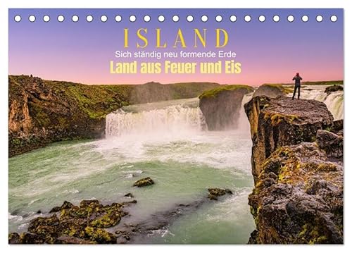 Island, Land aus Feuer und Eis: Sich ständig neu formende Erde (Tischkalender 2026 DIN A5 quer), CALVENDO Monatskalender: Zwischen Geysiren und Gletschern – Das wilde Herz des Nordens (CALVENDO Natur) von Calvendo