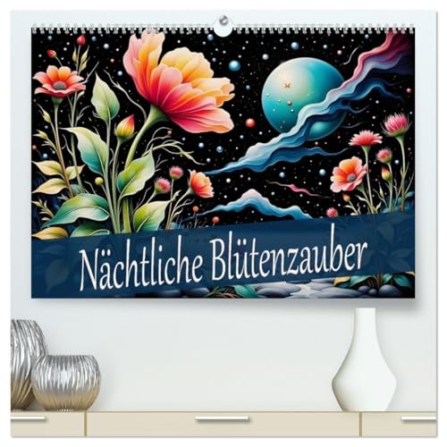 Nächtliche Blütenzauber (hochwertiger Premium Wandkalender 2026 DIN A2 quer), Kunstdruck in Hochglanz: Zauberhafte Nächte in Blumen Meer, eine Freude für das ganze Jahr. (CALVENDO Kunst) von Calvendo