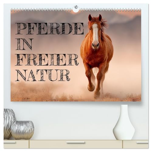 Pferde in freier Natur (hochwertiger Premium Wandkalender 2026 DIN A2 quer), Kunstdruck in Hochglanz: Pferdekalender mit edlen Pferden in freier Natur ... und Reiterinnen (CALVENDO Tiere) von Calvendo