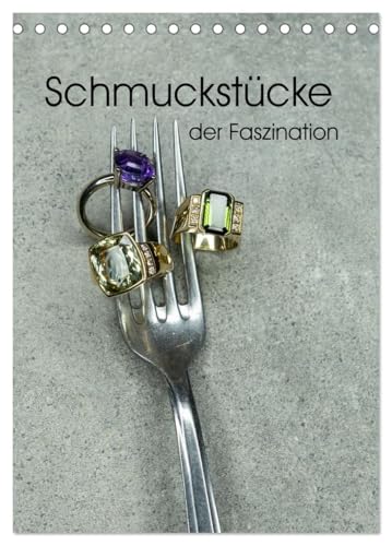 Schmuckstücke der Faszination (Tischkalender 2026 DIN A5 hoch), CALVENDO Monatskalender: Einzigartige Schmuckstücke in luxuriösem Design, perfekt auf einer Gabel in Szene gesetzt. (CALVENDO Kunst) von Calvendo