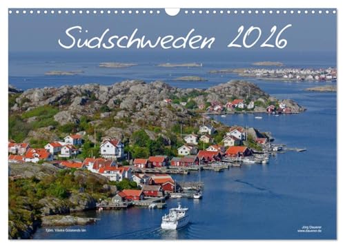 Südschweden (Wandkalender 2026 DIN A3 quer), CALVENDO Monatskalender: Städte, Landschaften, Küsten, Schlösser und Dörfen im Süden Schwedens (CALVENDO Natur) von CALVENDO
