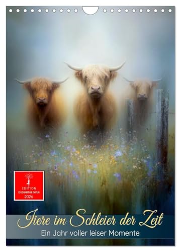 Tiere im Schleier der Zeit (Wandkalender 2026 DIN A4 hoch), CALVENDO Monatskalender: Ein Jahr leiser Momente -Tiere, wie man sie selten sieht. von Calvendo