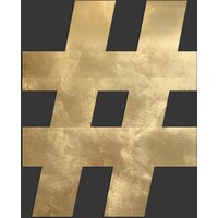 Hashtag Gold Magnetwand/Whiteboard - Wandtafel Pinnwand Verschiedene Größen Handgemacht von Calvill