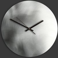 Silber Aluminium Wanduhr, Metall, Handgefertigt, Verschiedene Größen, Lautlos von Calvill