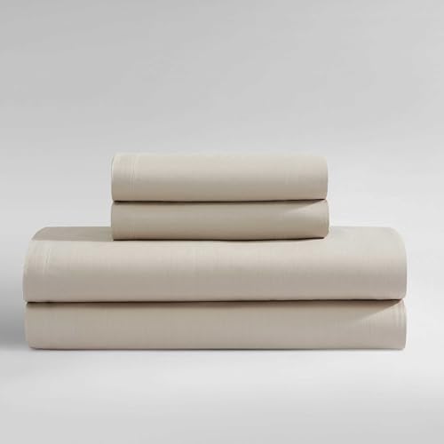 Calvin Klein Bettwäsche-Set für Queensize-Bett, Perkal-Bettwäsche-Set mit tiefen Taschen, superweich und gemütlich, naturfarben, massives Flachs, Beige, Queen-Size-Bett Calvin Klein Bettwäsche-Set für Queensize-Bett, Perkal-Bettwäsche-Set mit tiefen Taschen, superweich und gemütlich, naturfarben, massives Flachs, Beige, Queen-Size-Bett von Calvin Klein