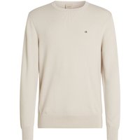 Calvin Klein Rundhalspullover "MICRO PIQUE STRUCTURE SWEATER", mit Logostickerei von Calvin Klein