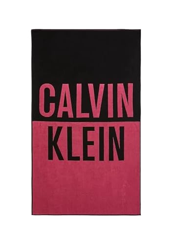 Calvin Klein Strandtuch CK Schwimmbad Spa Frottee Baumwolle cm.180 x 100 (ca.) mit Logo Artikel KU0KU00105 Towel, U00 Loud pink, Einheitsgröße von Calvin Klein