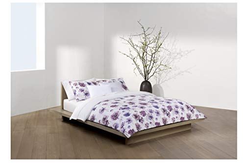 Calvin Klein Watercolor Bloom Bettbezug, Baumwolle, Amethyst, 260 x 240 cm von Calvin Klein