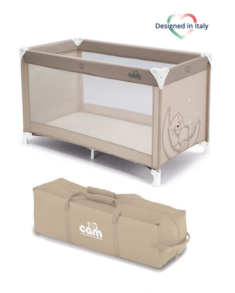 Cam il mondo del bambino Baby-Reisebett CAM Reisebett SONNO - inkl. Tragetasche & Reisebettmatratze, Made in Italien, inkl. Matratze von Cam il mondo del bambino