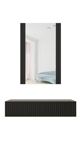 Cama Meble Schminktisch PAFOS Spiegel 80 x 41,6 x 100 cm schwarz von Cama Meble