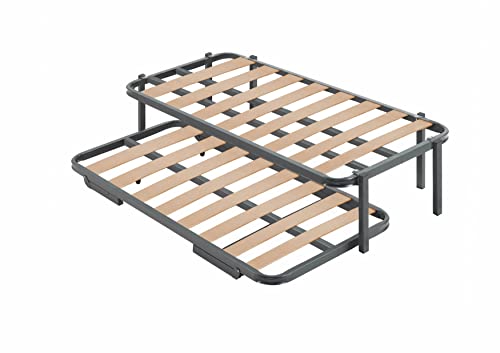 Cama express Nestbett aus Metall, verstärkte Struktur mit Doppelstange, 6 Beine, Maße 80 x 190 cm von Cama express