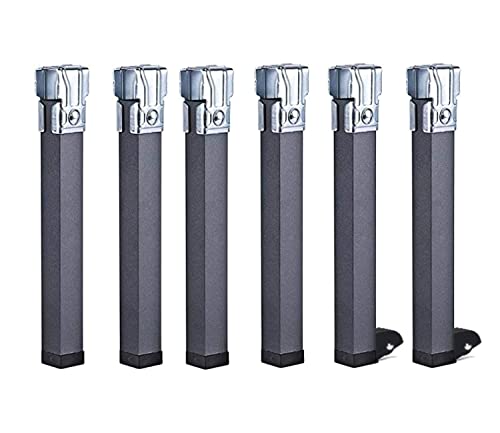 Cama express Set mit 6 quadratischen Beinen für Lattenrost oder gepolsterte Böden | 32 cm Metallbeine mit Klemme | 4 Beine ohne Rollen und 2 Beine mit Rollen Cama express Set mit 6 quadratischen Beinen für Lattenrost oder gepolsterte Böden | 32 cm Metallbeine mit Klemme | 4 Beine ohne Rollen und 2 Beine mit Rollen von Cama express