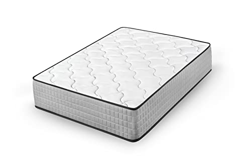 Cama express Top Dream Viskoelastische Matratze, optimale Unterstützung für höhere Passform, HR Byfoam der neuesten Generation, Verschiedene Komfortzonen, Weiß, Schwarz und Grau, 150 x 200 cm von Cama express